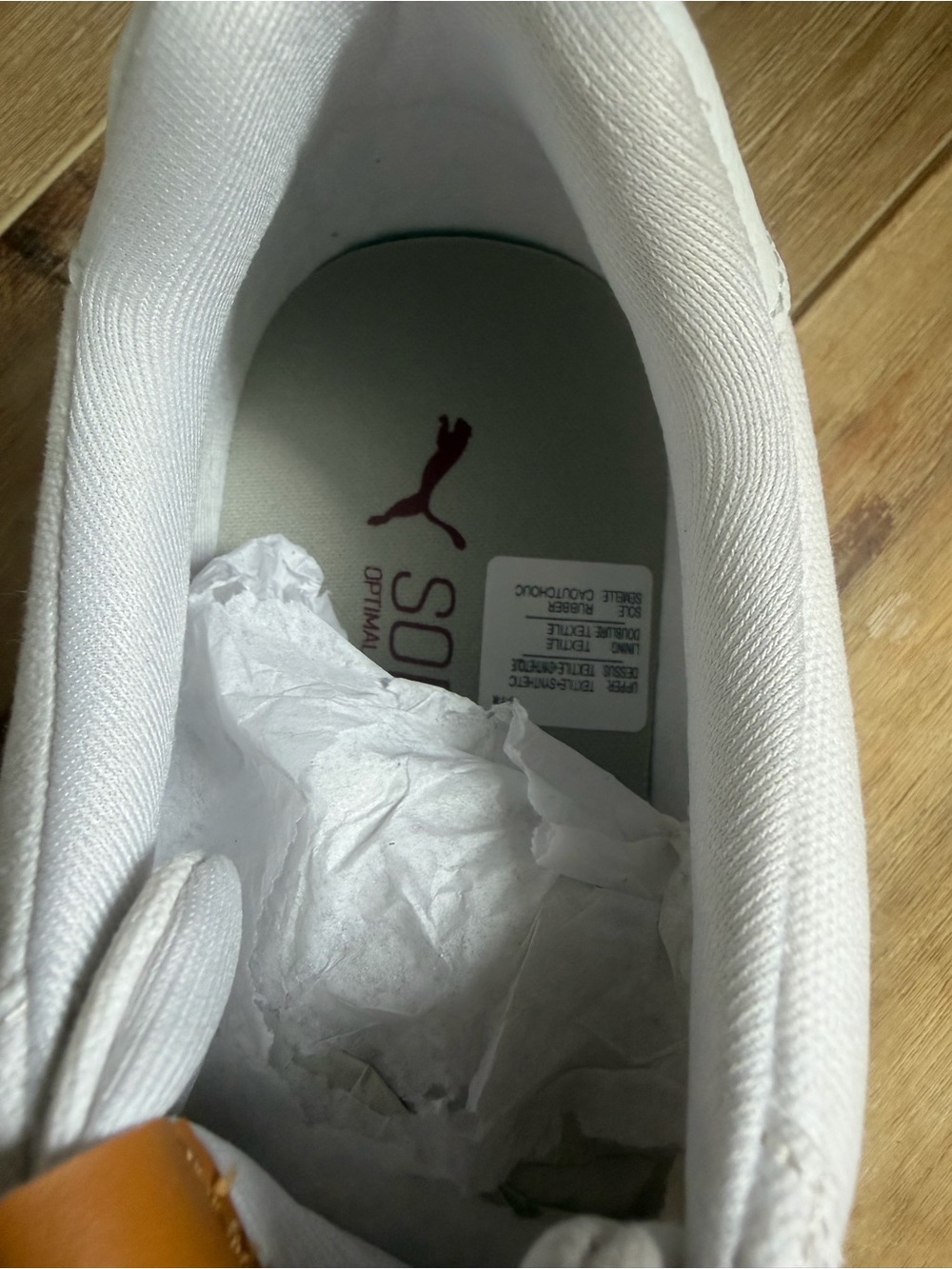 Puma White Court Classic Vulc Sneakers Size 9 - Picture 6 of 6